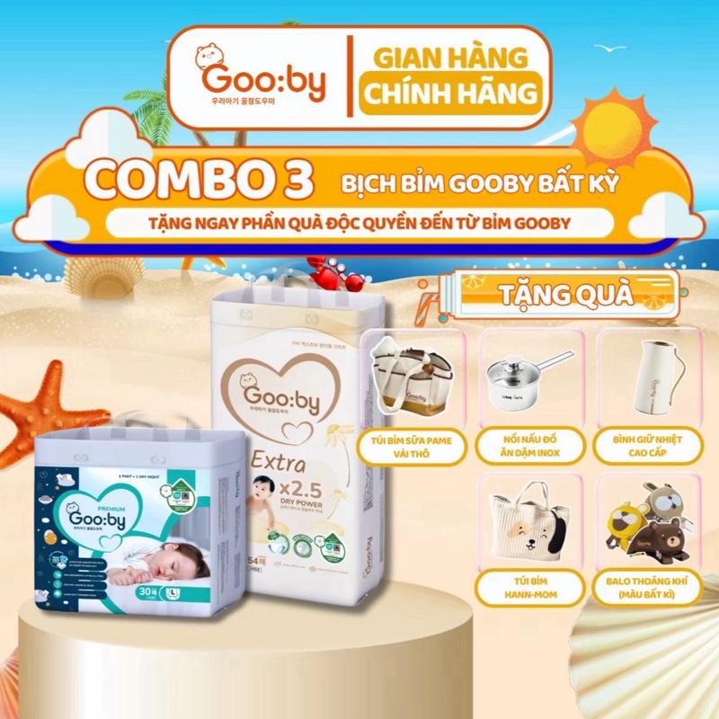 [Combo 3]Bỉm Gooby NB-XXXL cho bé, quà tặng đầy đủ bim chobe