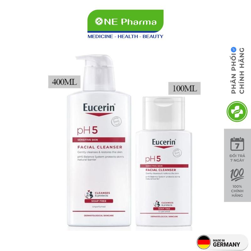  Sữa rửa mặt không gây kích ứng cho da nhạy cảm Eucerin pH5 Facial Cleanser 400ml 