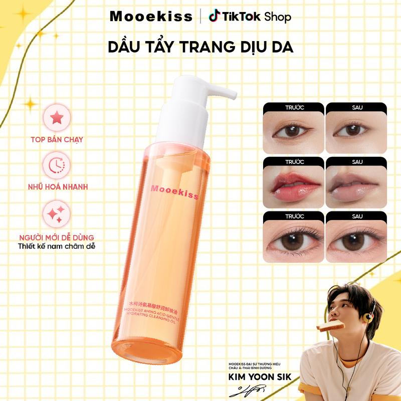Dầu tẩy trang hương cam dịu Mooekiss dễ dàng nhũ hóa & tẩy sạch bụi bẩn makeup trên da, chiết xuất từ 6 loại thực vật 150ml