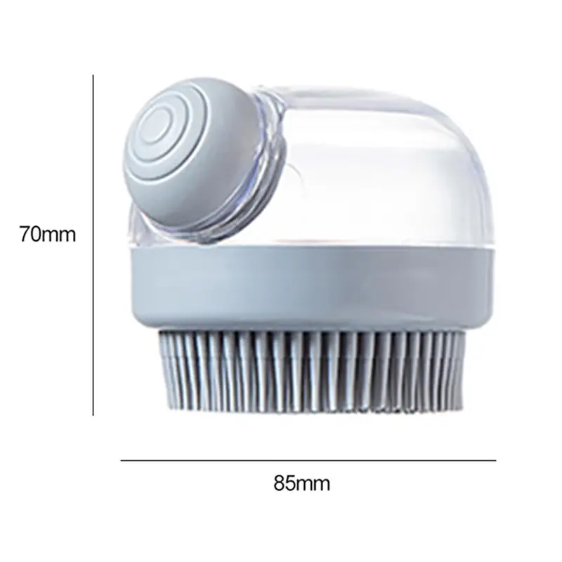 Bàn Chải Nhà Tắm Cho Chó, Bàn Chải Chải Lông Cho Mèo, Bàn Chải Tắm Cho Thú Cưng, Lược Silicon An Toàn, Có Hộp Dầu Gội, Thích Hợp Cho Chó Và Mèo, Dụng Cụ Tắm Sạch 7
