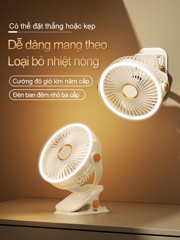 Quạt Kẹp Cầm Tay ZOLURA Dung Lượng 10000mAh Mini Có Thể Sạc Lại USB Gió Mạnh Quạt Để Bàn Xoay 90 ° Thích Hợp Sử Dụng Trong Văn Phòng Không Có Mẫu Đèn