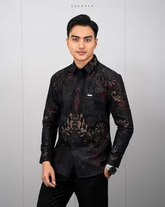 Laskala Batik Premium Kamal Kemeja Batik Pria Slimfit Lengan Panjang