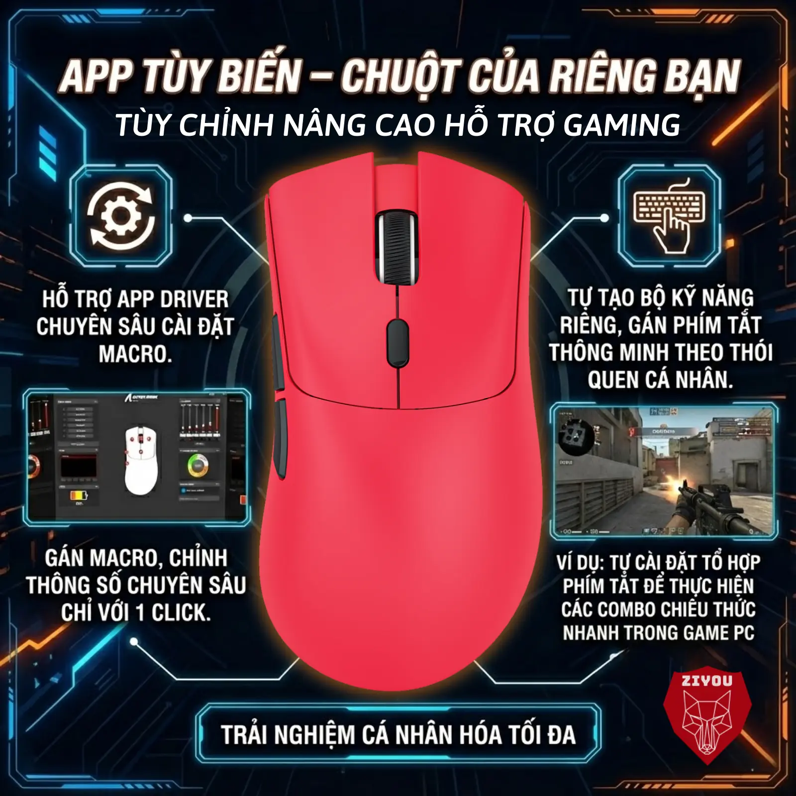 Chuột Gaming Không Dây Ziyou Attack Shark R1 Siêu Nhẹ Chip Paw3311 Cực Mạnh 3 Chế Độ Kết Nối Bluetooth / 2.4G / Type-C | BigBuy360 - bigbuy360.vn Chuột Gaming Không Dây Ziyou Attack Shark R1 Siêu Nhẹ Chip Paw3311 Cực Mạnh 3 Chế Độ Kết Nối Bluetooth / 2.4G / Type-C | BigBuy360 - bigbuy360.vn