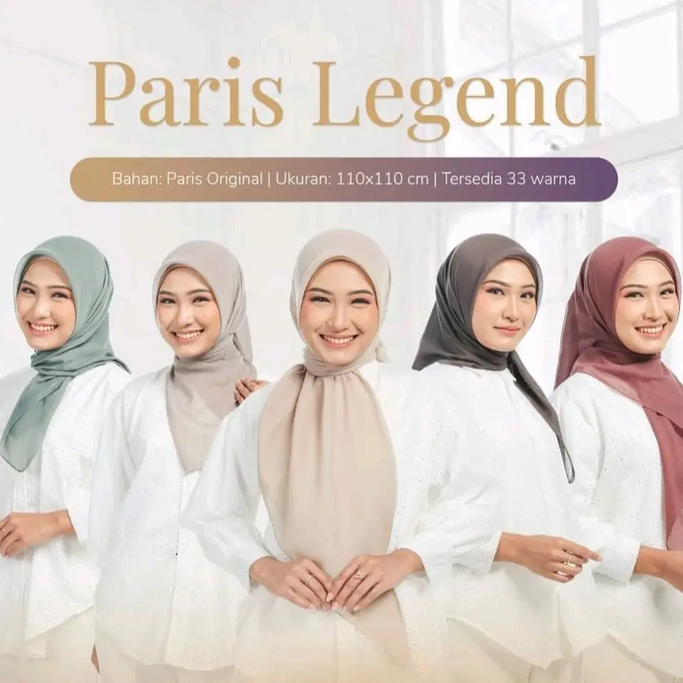 Hijab Segiempat Paris Jadul Parisha Premium/Kerudung Paris Jadul premium Muslim Nyaman Square Lembut Instan Segitiga