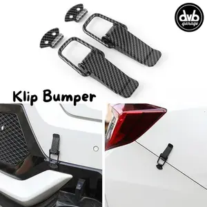 promo - klip bumper mobil kecil besar hitam carbon quick release clip bemper qr universal