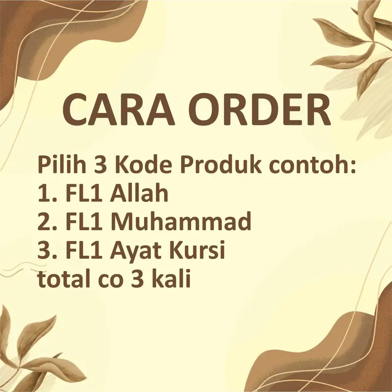 FL Kaligrafi 60x30cm Lafadz Allah Muhammad dan Ayat Kursi Hiasan Dinding WallDecor Rumah Pajangan 1