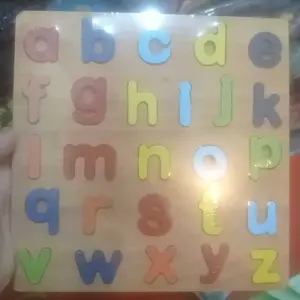 Puzzle Kayu Huruf Angka Bergambar Mainan Edukasi Anak untuk Belajar dan Bermain Seru
