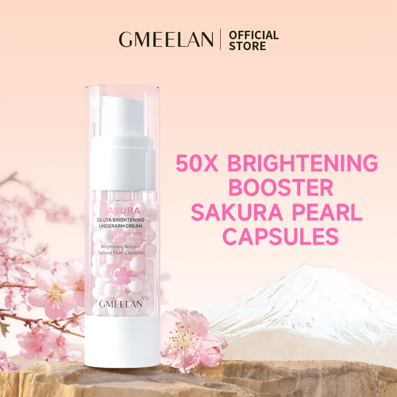 GMEELAN Sakura Gluta Underarm Whitening Cream Moisturizer 30g Skin Care Beauty Body Lotion Body Care Cherry underarm  brightening