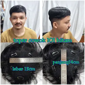 Wig Touppe Laki Laki Penutup Botak Belah Belah Samping TB 101