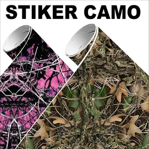 STIKER SKOTLET CAMO ABSTRAK / SERBAGUNA DEKORASI MOTOR MOBIL / LAMINASI VINYL GLOSSY 20X100