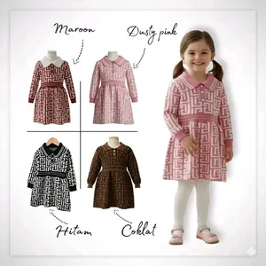Dress Rajut Anak motif labirin