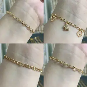 Gelang Rante Pecah Kopi Cutt Cantik - Gelang Titanium - bunga  Bracelets - Gelang wanita Rantai Gold