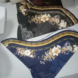 Hyma Hijab - Jilbab instan Bergo Motif Printing Jersey Premium CROWN - Mahkota Muslim Kerudung Wanita Dewasa Panjang Khimar Syari Renda Cantik