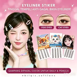 Stempel Sudut Mata Stiker Eyeliner Waterproof Tahan Air, Mudah Dipasang, Bentuk Wing Mata Rapi Simetris, Cocok Untuk Pemula Makeup