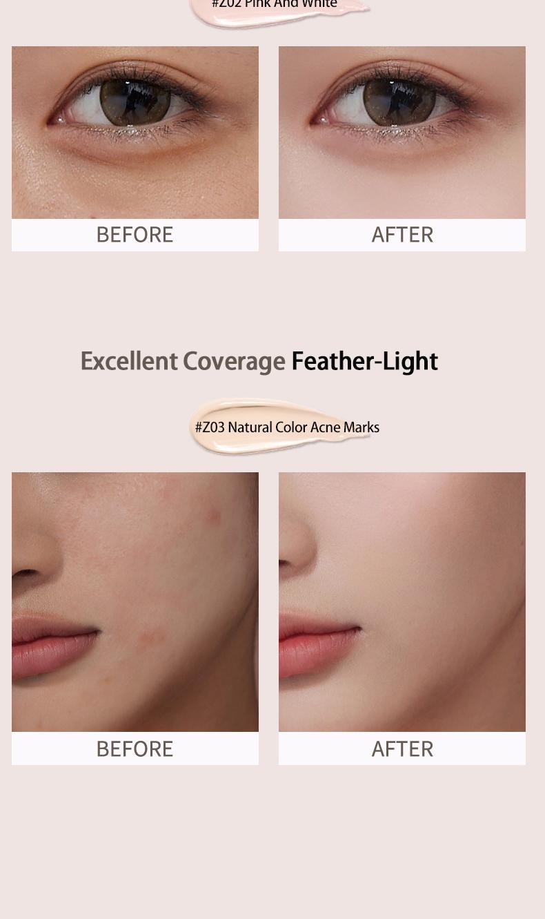 Product Introduction of VEECCI 2 in 1 Concealer & Brush Full Coverage Concealer Waterproof & Sweatproof Liquid Concealer Long Lasting Face Cosmetic 13