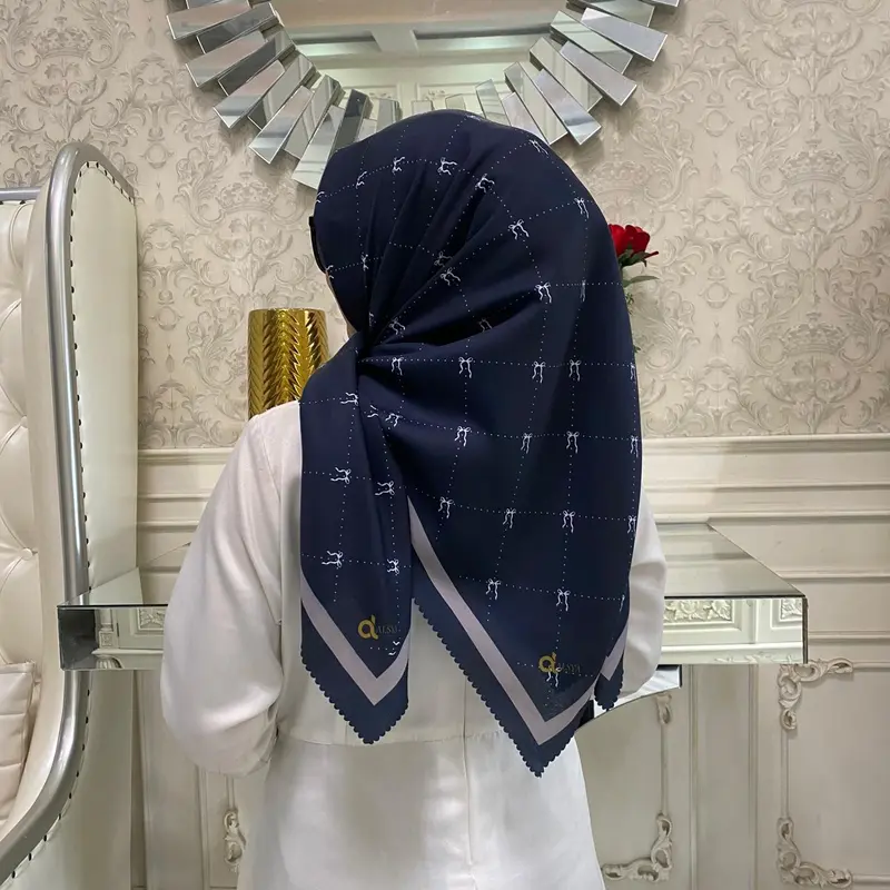 ALSYA Hijab Kerudung Voal Segi Empat Premium / jilbab Motip Lasercut Sublime Pita Series 3