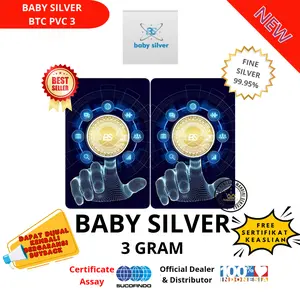 Logam Mulia Original Baby Silver 3 Gram Perak 999 Batangan Asli Murni Bersertifikat