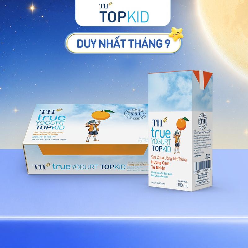 Thùng 48 hộp sữa chua uống tiệt trùng TH true YOGURT TOPKID hương trái cây tự…