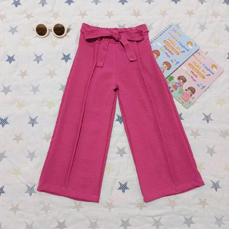 Celana Kulot Anak Perempuan model terbaru untuk anak 4-11 tahun bahan cringkle airflow 4