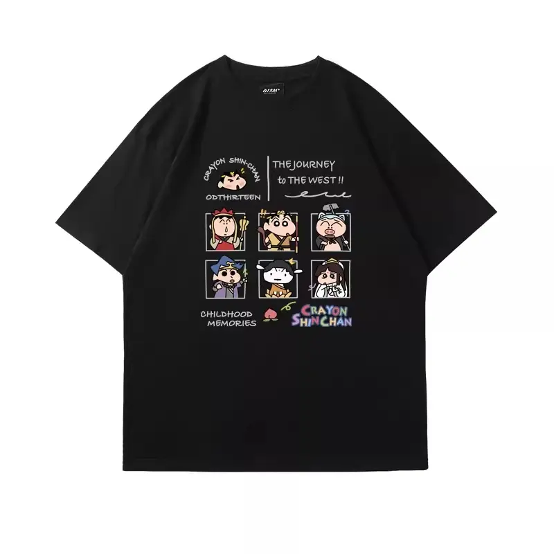 Áo Thun In Hình Hoạt Hình Cho Cặp Đôi, Hàng Mới Về 202, Chất Liệu Cotton 100%, Cổ Thuyền Áo Thun Ngắn Tay Dễ Thương Và Hợp Xu hướng Áo Thun Thường Ngày Hàng Đầu