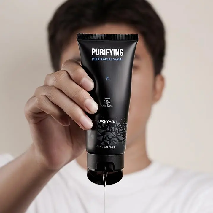 LUCKYMEN Purifying Facial Wash - Ampuh Bersihkan Kotoran, Kurangi Minyak Berlebih dan Cegah Jerawat 1
