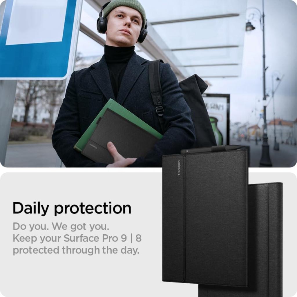 Spigen Surface Pro 10 (2024) / Pro 9 (2022) / Pro 8 (2021) Case Stand Folio - Black ACS04207