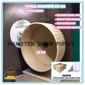 Kincir Hamster Besar 20 cm , Silent. Tanpa Sela | Whell Hamster 20 Cm + Packing Kotak Kayu