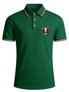 Camiseta polo de fútbol México 2026, manga corta, equipo para aficionados, estampado de la bandera mexicana, entrenamiento de fútbol, ropa para parejas, todas las estaciones