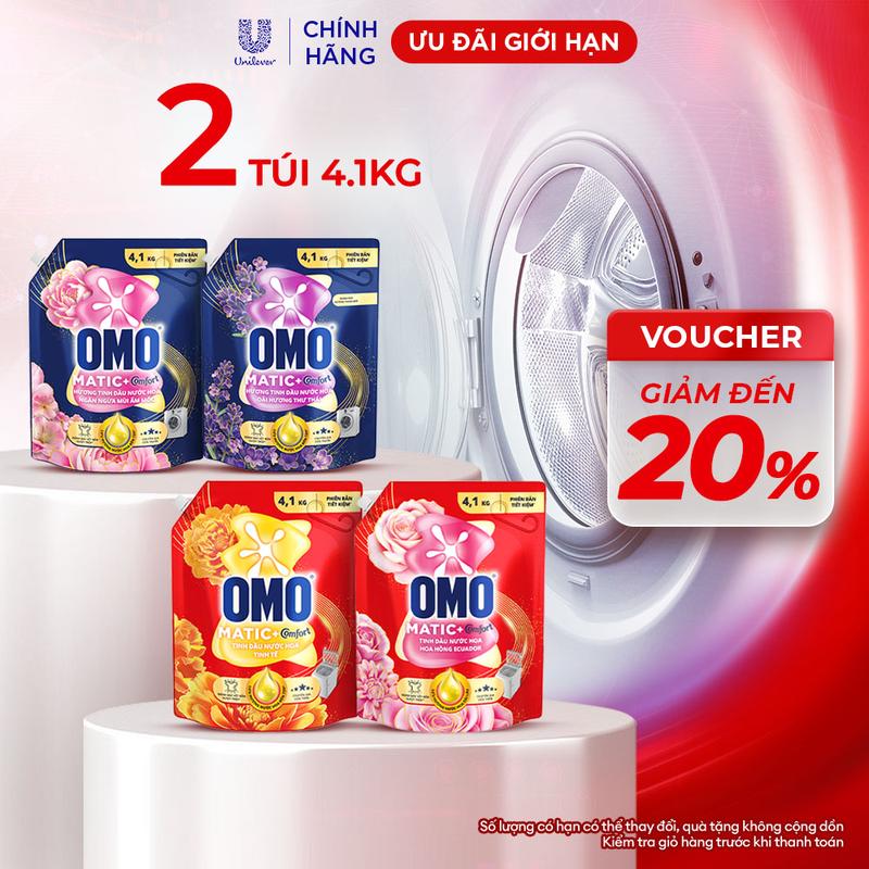 Combo 2 Nước giặt OMO Matic Hương Nước Hoa Comfort 4.1KG (túi) [1]