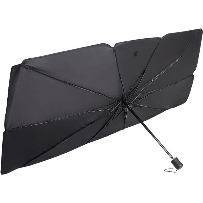 Parasol protector para parabrisas delantero de automóvil, cortina solar retráctil para ventanas con efecto anti calor y protección contra rayos solares, accesorio práctico para vehículos que reduce la temperatura interior y protege el interior del coche en días de mucho sol - Foto 1