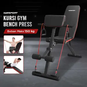 TaffSPORT Kursi Gym Lipat Adjustable Bench Press K20418A - Sit Up & Full Body Trainer 150 kg