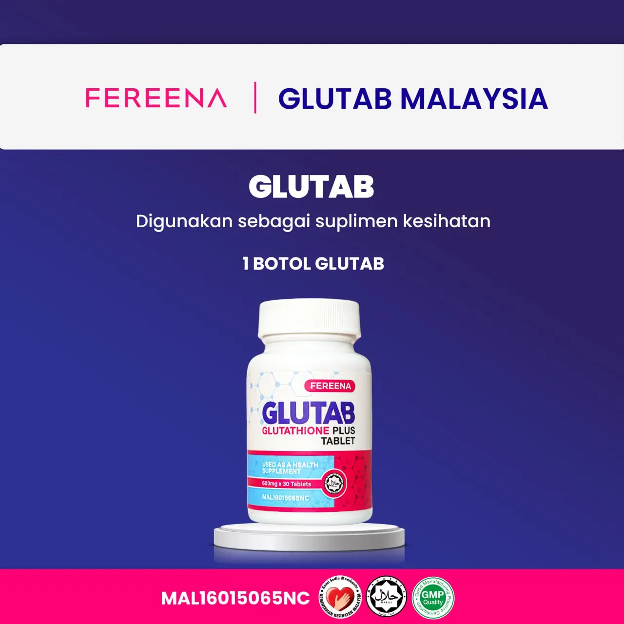 benefits of iv glutathione drip 1 Botol Fereena GluTab Glutathione Plus Tablet Chewable Vitamin C 600MG