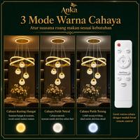 Gambar Anka Lampu Gantung Minimalis Remote 3 Warna LED Lampu Gantung Ruang Tamu Tangga Meja Makan Lampu Hias Bisa COD - Emas+Remote dari AnkaTech Kab. Tangerang 3 Tokopedia
