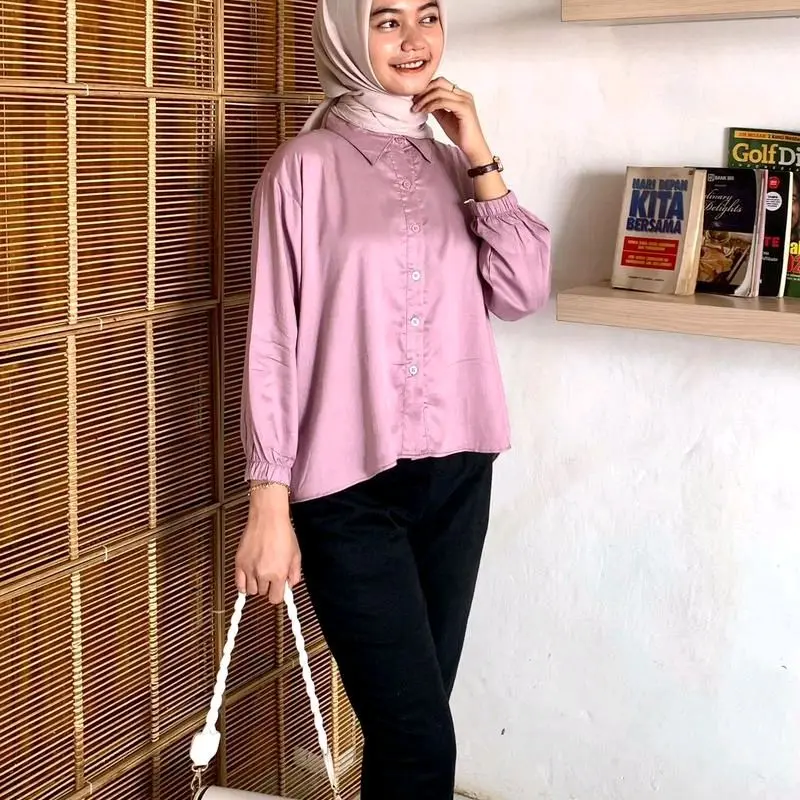 KEMEJA WANITA ORI PREMIUM.ATASAN ABG BLUSE WANITA KEKINIAN ELEGAN 3