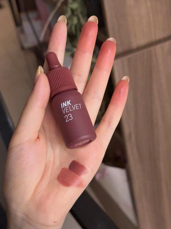 Son Ink 23 Nâu Đất Sữa, Son Màu Nâu Tây, Son Kem Peripera Ink Velvet Màu 23 Nutty nude