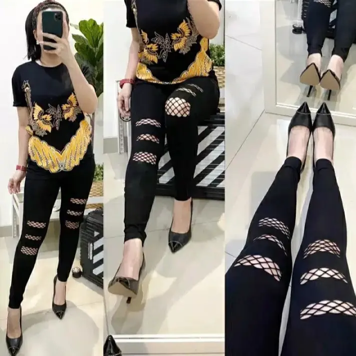 LEGGING IMPORT SOBEK JALA / LEGGING IMPORT WANITA Melar Panjang