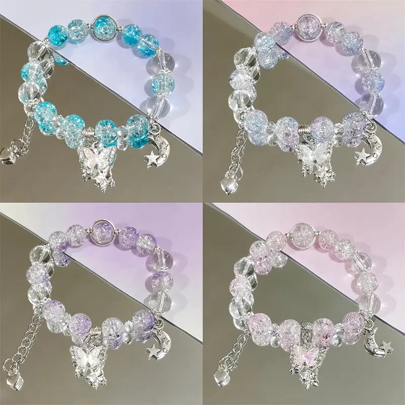 [Yybooklu]COD Super Immortal Butterfly Bracelet Women Sweet Versatile Bracelet Colorful Beaded Bracelet Love Gift 0