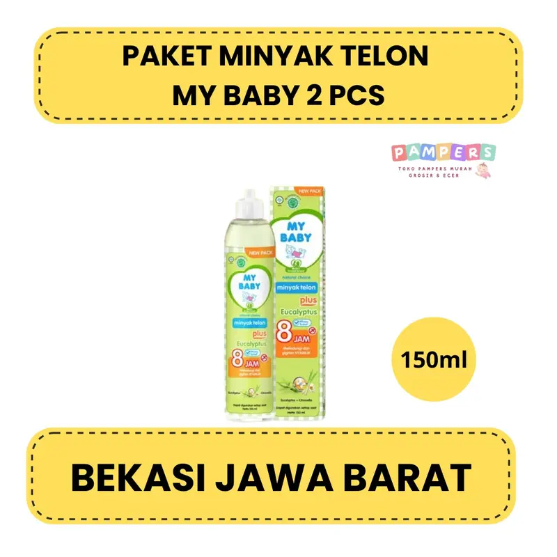 PAKET MINYAK TELON ANTI NYAMUK MURAH MY BABY PLUS menghangatkan kulit perut bayi Eucalyptus 60ml / 90ml / 150ml 2