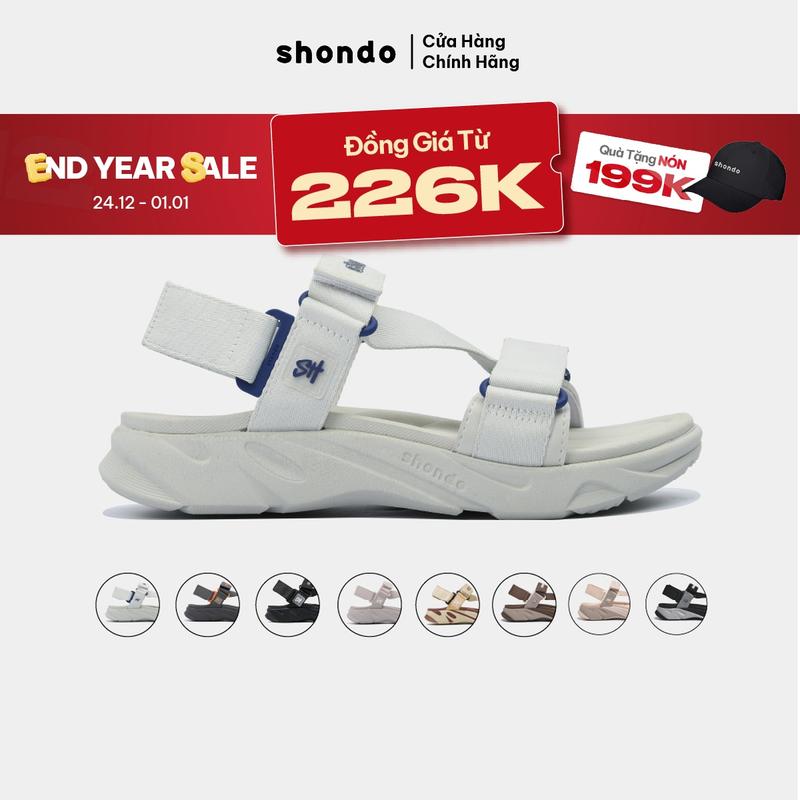  Giày Sandal Nam Nữ F8M Ver 2 Thoải Mái Nhẹ Êm Shondo Nhiều Màu 