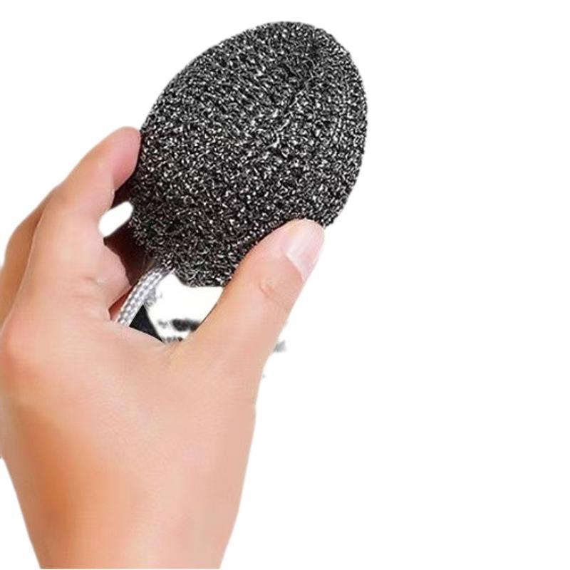 Bóng Len Thép, Bóng Làm Sạch Bằng Thép Không Gỉ, Dụng Cụ Nhà Bếp, Dụng Cụ Rửa Chén Nồi, Dây Cọ Rửa, Dụng Cụ Hữu Ích, Có Dây 3