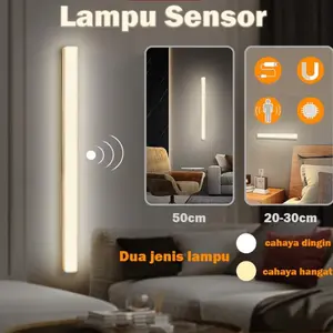 20/30/50CM Lampu Sensor Gerak Magnetic Motion Lampu Stick Panjang LED/Lampu Tidur LED Tombol Multifungsi