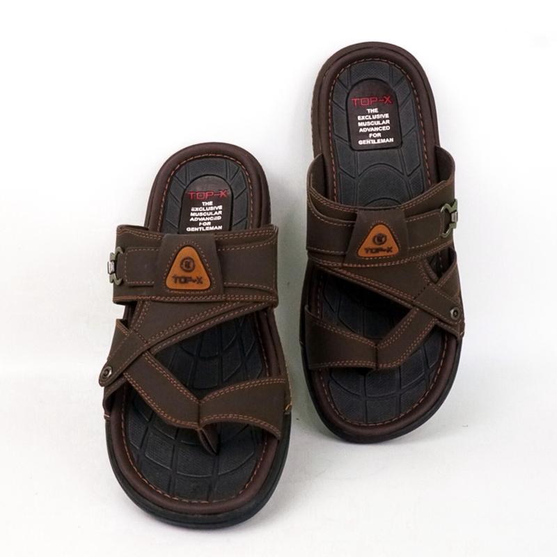 Sandal Pria Sandal Jepit Slop Pria Kulit Premium Sendal Cowok Dewasa Import Terlaris 2024 7