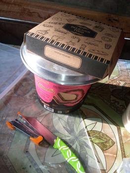 Product Review of BOX PIZZA 15X15X3 CM KRAFT LAMINASI ( ISI 5 PCS ) from d**p 0