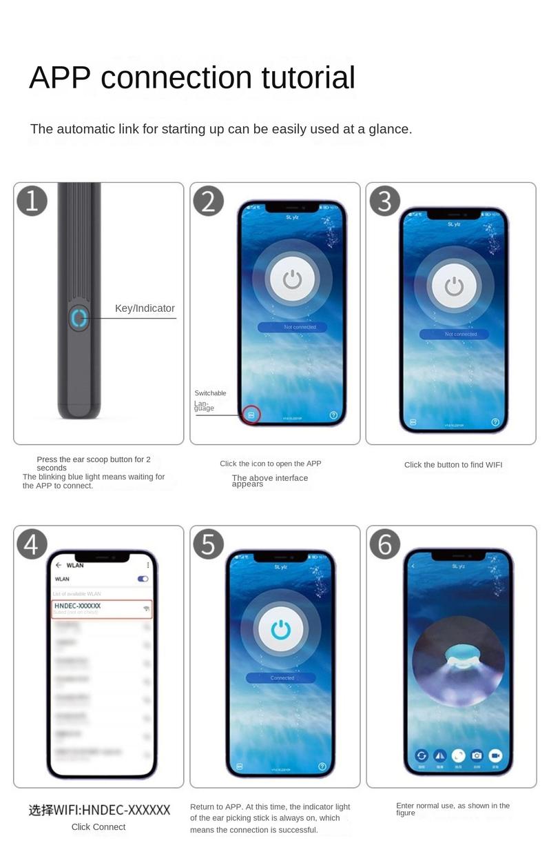 Product Introduction of Dụng Cụ Ngoáy Tai Trực Quang, Công Nghệ WIFI Không Dây, Dụng Cụ Lấy Ráy Tai HD Cho Điện Thoại Thông Minh, Mô Hình Ngoáy Tai, Quà Tặng Giáng Sinh Và Năm Mới, NE3 24
