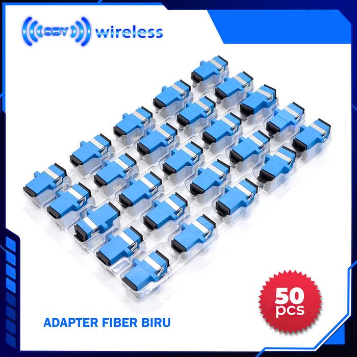 Jual 1 PACK ISI 50PCS - SC Adapter BIRU Coupler - Adaptor SC BIRU ...