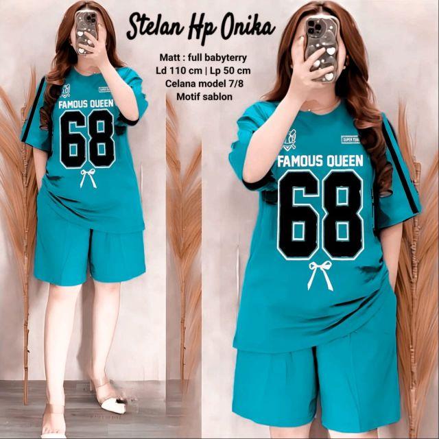 STELAN PENDEK HOTPAN ONIKA// Set overall Bahan Babytery