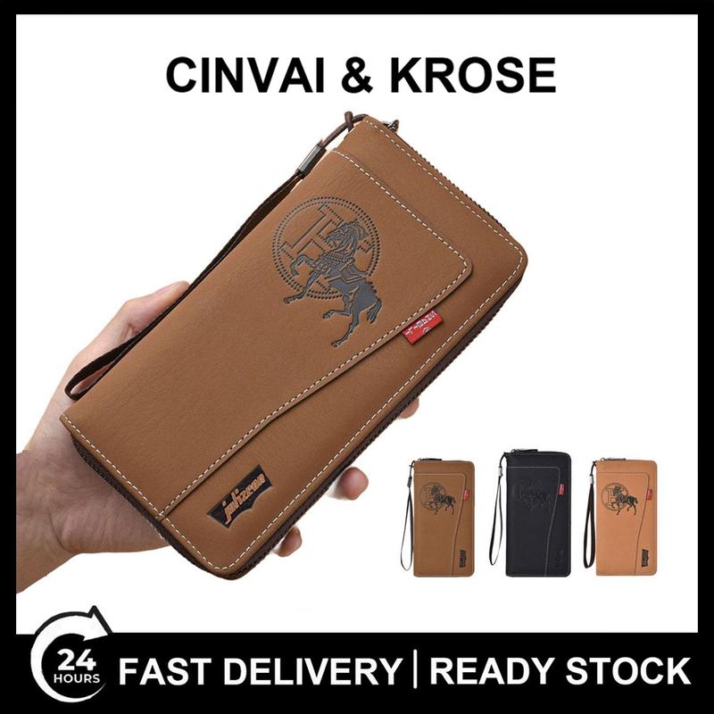 Ví Nam, Ví Dài, Ví Cầm Tay Sức Chứa Lớn, Túi Đeo Tay, Túi Đựng Điện Thoại Di Động, Túi Đựng Chứng Minh Thư, Túi Đựng Thẻ, Đa Năng, Đa Năng, Phong Cách Cổ Điển Làm Bằng Da PU Clutch