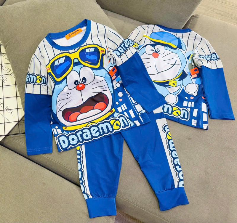 [G81] 12-45kg Đồ bộ dài bé trai tay dài quần dài chất thun lạnh thái hoạt hình