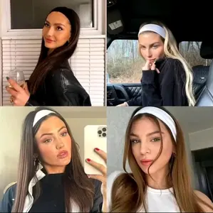 Bandana Sport Solidhair y2k Bando Headband Sport Hairstyle Streach Karet