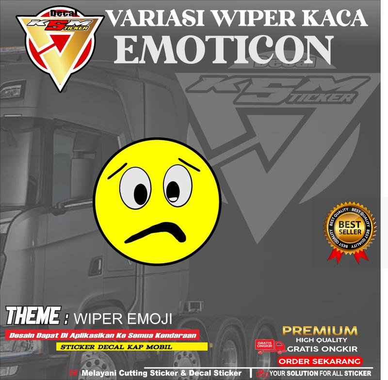 variasi wiper kaca emot/emoji kipas kaca mobil 5